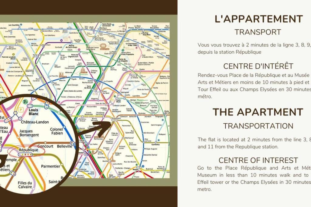 Appart 4Pers#1 Bedroom#Republique#Paris 3 Екстериор снимка